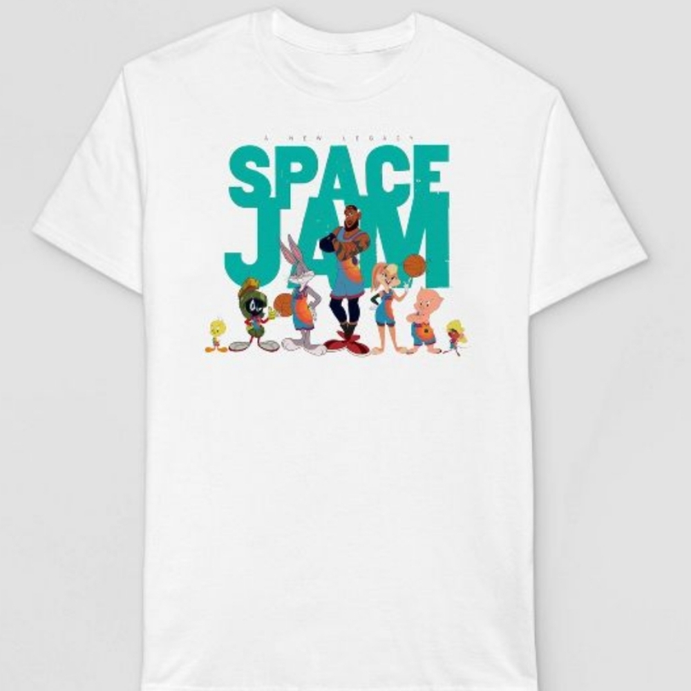 Men's Looney Tunes Space Jam Short Sleeve Graphic T-Shirt - White